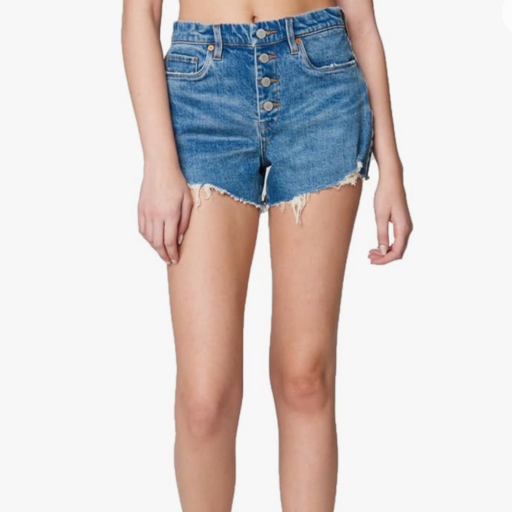 Blank NYC Denim High Rise Short with Exposed Button
